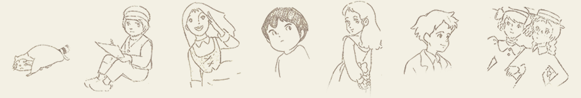 世界名作劇場 キャラクター線画