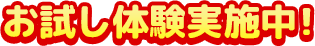 お試し体験実施中！